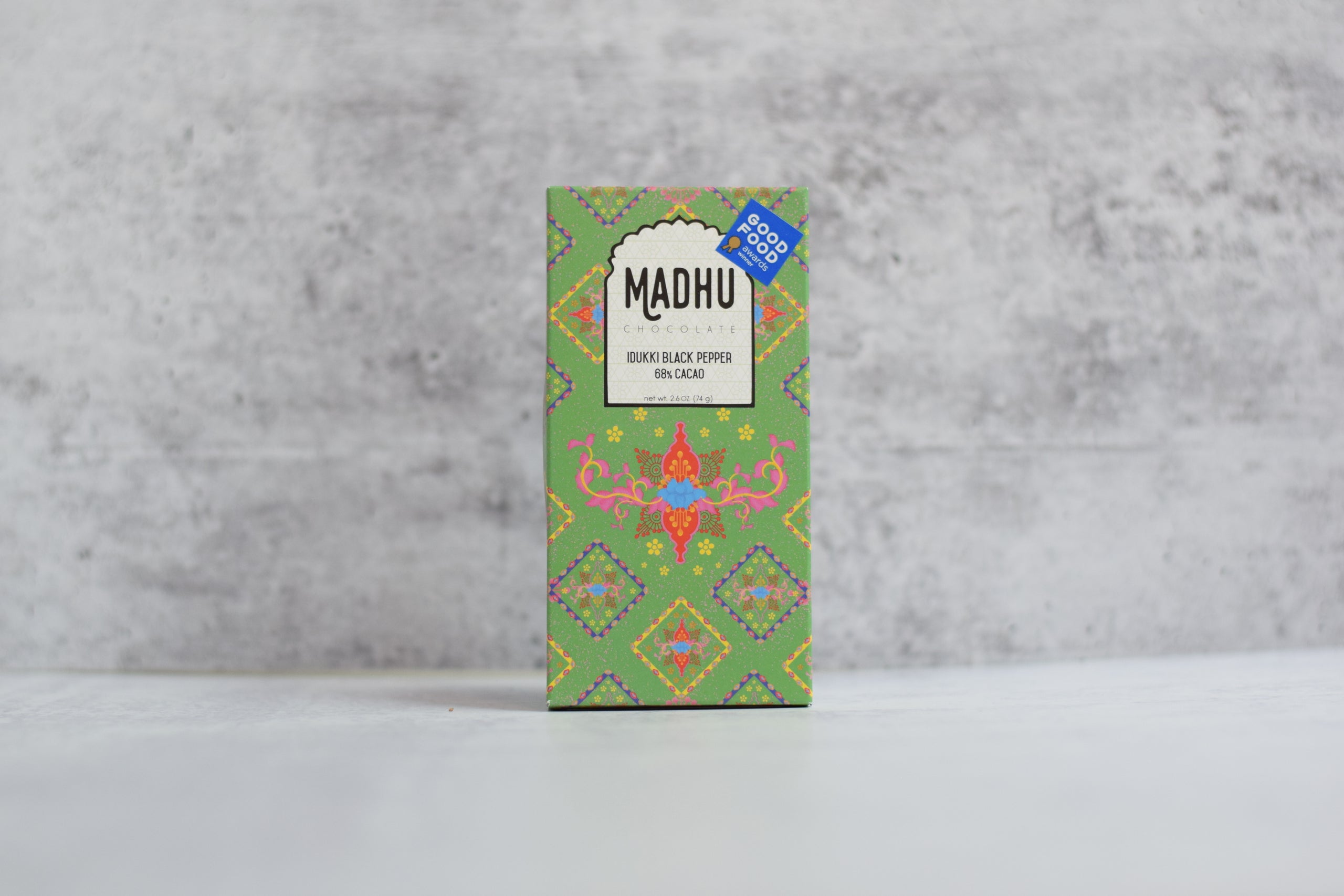 Idukki Black Pepper 68% Cacao | Madhu Chocolate | Ollie's American